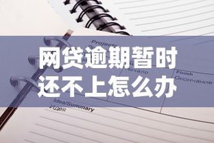 网贷逾期暂时还不上怎么办？过来人教你5个补救方法