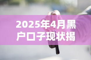 2025年4月黑户口子现状揭秘，这些隐性风险你知道吗？