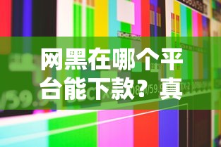 网黑在哪个平台能下款？真实用户经验总结