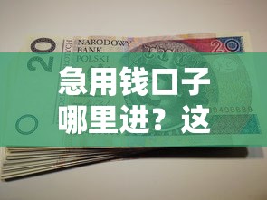 急用钱口子哪里进？这几个靠谱渠道值得一试