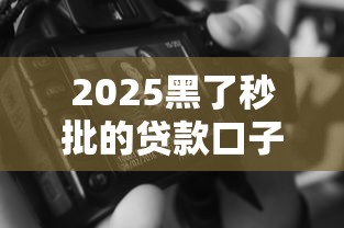 2025黑了秒批的贷款口子，哪些渠道还能用？