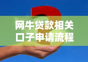 网牛贷款相关口子申请流程及注意事项