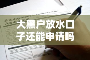 大黑户放水口子还能申请吗？实测5个真实下款平台