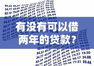 有没有可以借两年的贷款？长期资金周转方案全解析