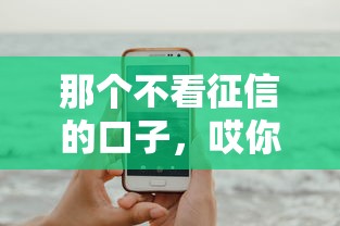 那个不看征信的口子，哎你懂的！试试这几个路子