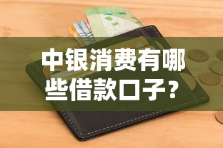 中银消费有哪些借款口子？实测5个正规平台申请攻略