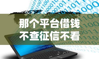 那个平台借钱不查征信不看大数据？真实测评！这几个渠道或许能帮到你