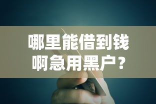 哪里能借到钱啊急用黑户？这5个渠道或许能救急