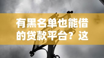 有黑名单也能借的贷款平台？这5个渠道或许能帮到你