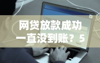 网贷放款成功一直没到账？5个关键原因+解决方法