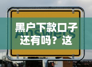 黑户下款口子还有吗？这几个渠道或许能帮你一把！