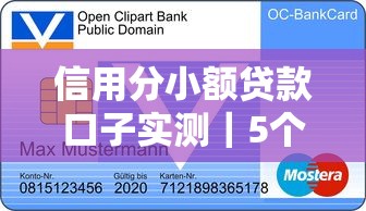 信用分小额贷款口子实测｜5个良心平台推荐，低门槛秒批攻略