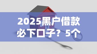 2025黑户借款必下口子？5个实用方案深度解析