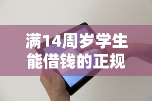 满14周岁学生能借钱的正规平台有哪些