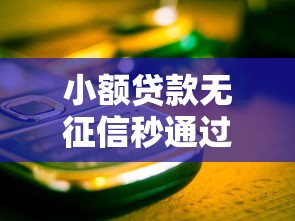 小额贷款无征信秒通过2025？这些新变化你必须知道