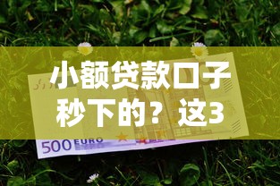小额贷款口子秒下的？这3个平台审核快、到账稳！