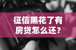 征信黑花了有房贷怎么还？这样做还能补救！