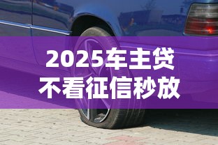 2025车主贷不看征信秒放款？这3个平台实测放款快+额度高