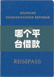 哪个平台借款不看征信放款快正规？这5家正规低息口子实测靠谱
