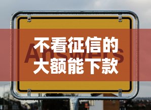 不看征信的大额能下款？这几个渠道或许能帮到你