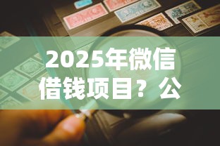 2025年微信借钱项目？公布5个贷款下款快的平台