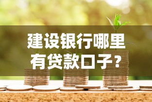 建设银行哪里有贷款口子？推荐这5个正规渠道
