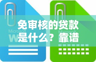 免审核的贷款是什么？靠谱吗？一文讲透申请流程与注意事项