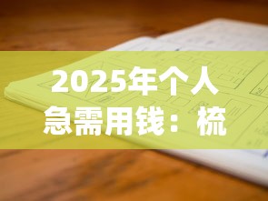 2025年个人急需用钱：梳理五个黑户可快速办理小额贷款业务的app