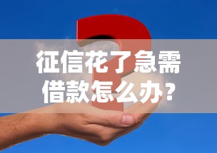 征信花了急需借款怎么办？三步解决资金难题的实用指南