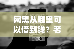 网黑从哪里可以借到钱？老哥实测这5个办法真的能下款