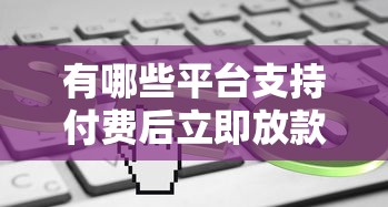 有哪些平台支持付费后立即放款？实测这5家到账速度真的快