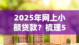 2025年网上小额贷款？梳理5个贷款平台代理