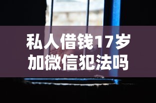 私人借钱17岁加微信犯法吗？这4点风险必须提前了解