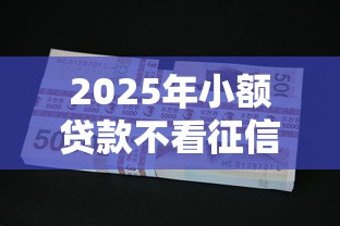 2025年小额贷款不看征信？推荐五个怎么举报贷款平台