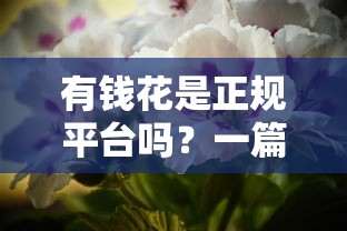 有钱花是正规平台吗？一篇说透真实测评+避坑指南