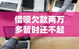 借呗欠款两万多暂时还不起怎么办？过来人分享3个自救妙招