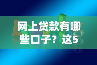 网上贷款有哪些口子？这5个渠道新手必知