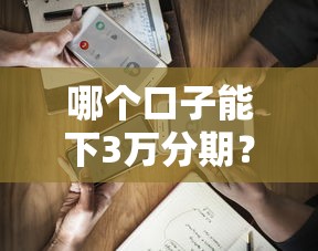 哪个口子能下3万分期？实测这几个渠道容易过！