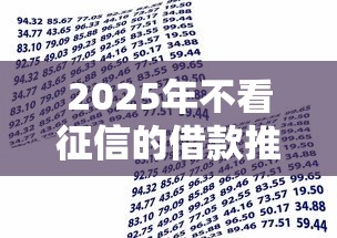 2025年不看征信的借款推荐上海：公布五个现在贷款平台好用