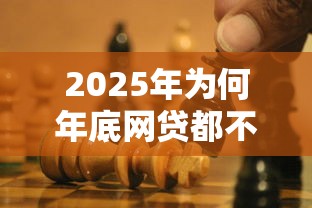 2025年为何年底网贷都不下款：梳理五个秒批网贷轻松贷的平台