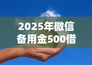 2025年微信备用金500借钱，公布五个最新黑口子秒过的