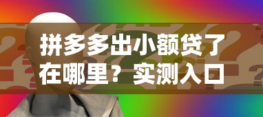 拼多多出小额贷了在哪里？实测入口和申请流程详解