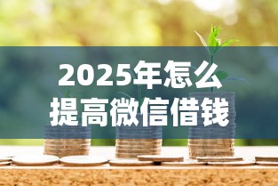 2025年怎么提高微信借钱？推荐五个金融贷款平台