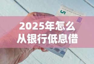 2025年怎么从银行低息借钱呢，分享五个黑户急需三万秒到的的口子