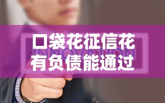 口袋花征信花有负债能通过吗？4个方法提高通过率