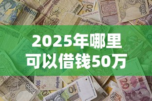 2025年哪里可以借钱50万？整合五个放款新口子