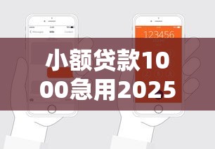 小额贷款1000急用2025怎么申请？这5个方法帮你轻松解决资金难题