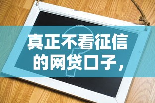 真正不看征信的网贷口子，哪些平台容易通过审核？