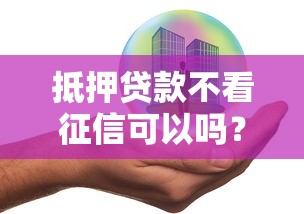 抵押贷款不看征信可以吗？这几个关键点必须了解！