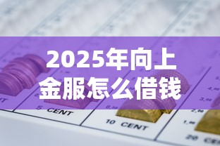2025年向上金服怎么借钱：分享五个网贷平台可以贷款